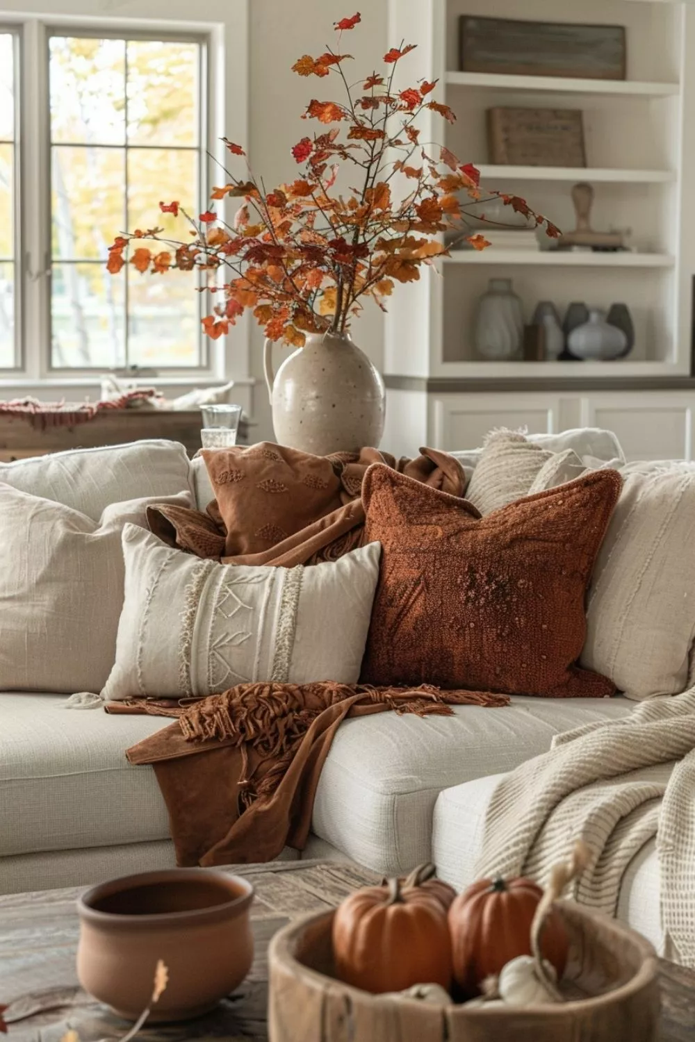 Discover how to bring warmth and style into your living room with autumn-inspired decor featuring rich textiles and seasonal accents.