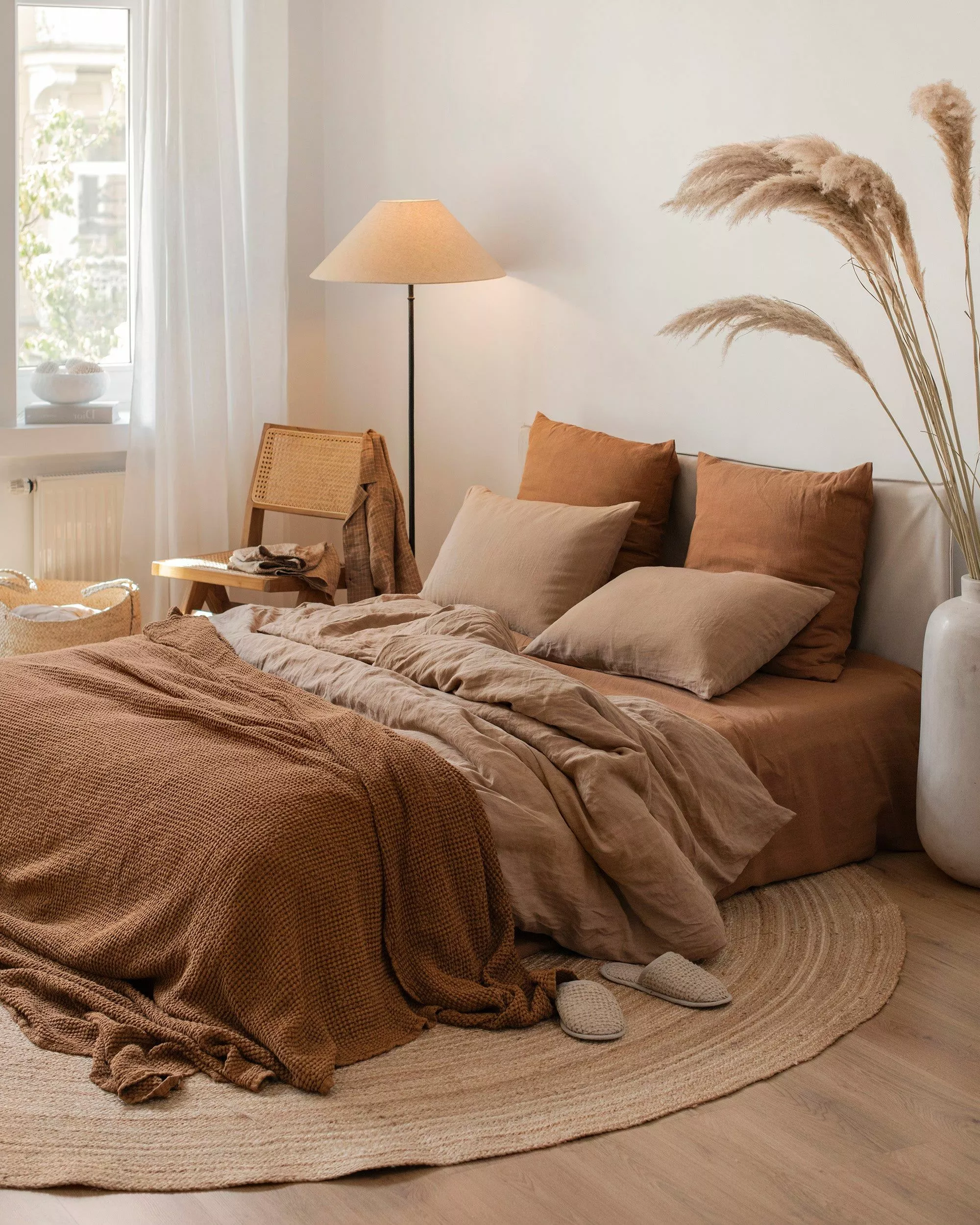 Transform your space with warm-toned linens, natural textures, and calming ambiances. Discover the essence of cozy, stylish living.